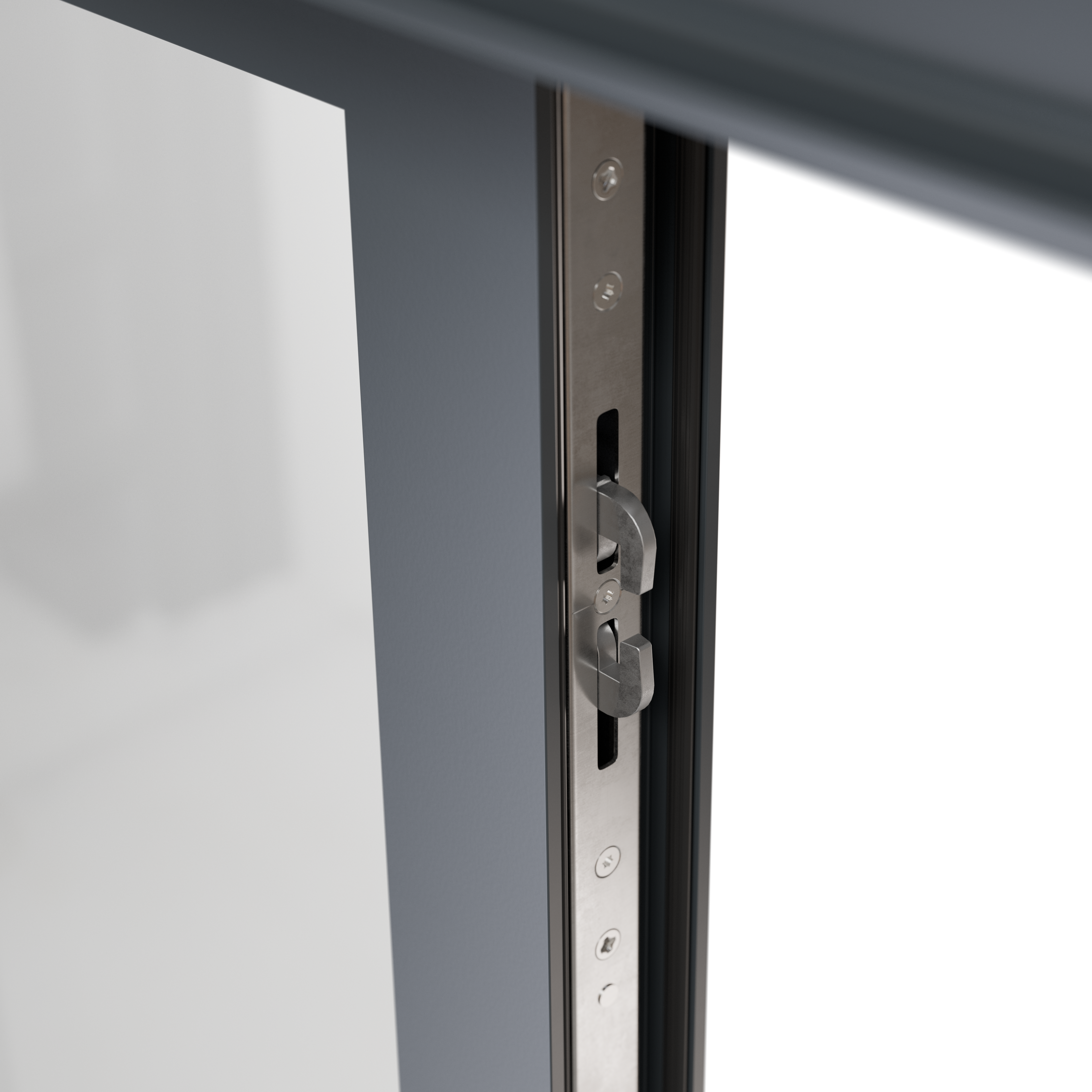 SheerGlide lock and handle detail